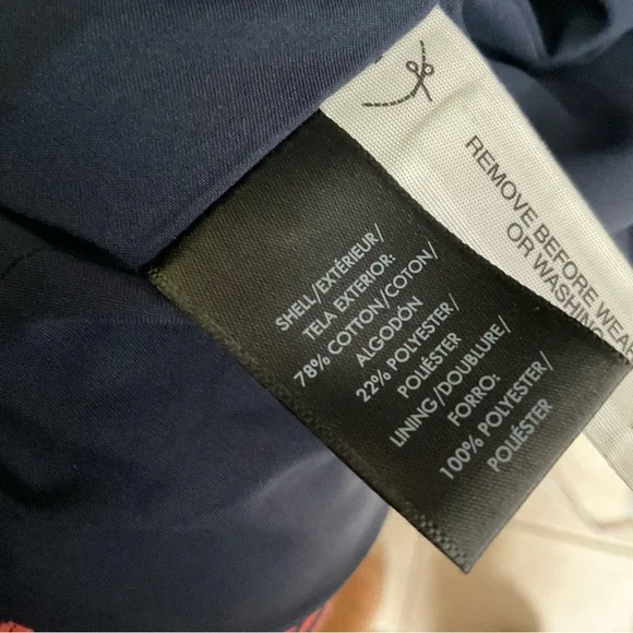 Ann Taylor Striped Woven Collarless Mod Top Coat - Picture 9 of 9